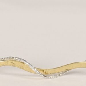 Στέφανα Επικάλυψης Gold zig zag με ασημί κορδόνι MCH25147