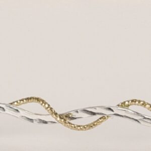 Στέφανα Επικάλυψης Silver zig zag με χρυσό κορδόνι MCH25148